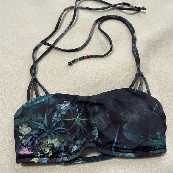 Lulu Lemon Sports Bra Botanical Print Halter size 4 - Picture 1 of 3